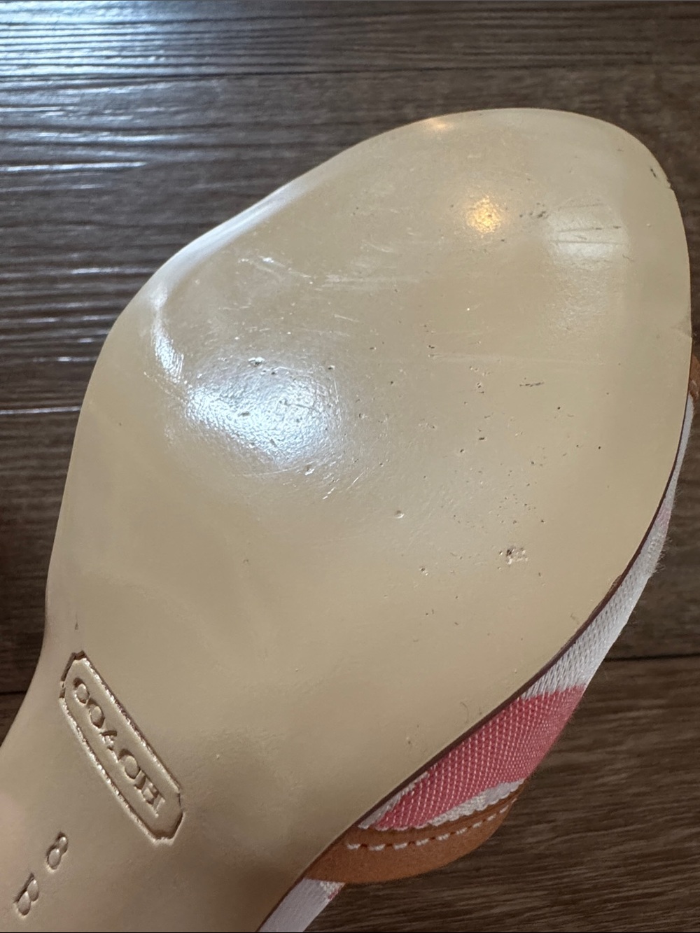 Coach y2k pink optic rare kitten heels size 8 - Picture 8 of 15
